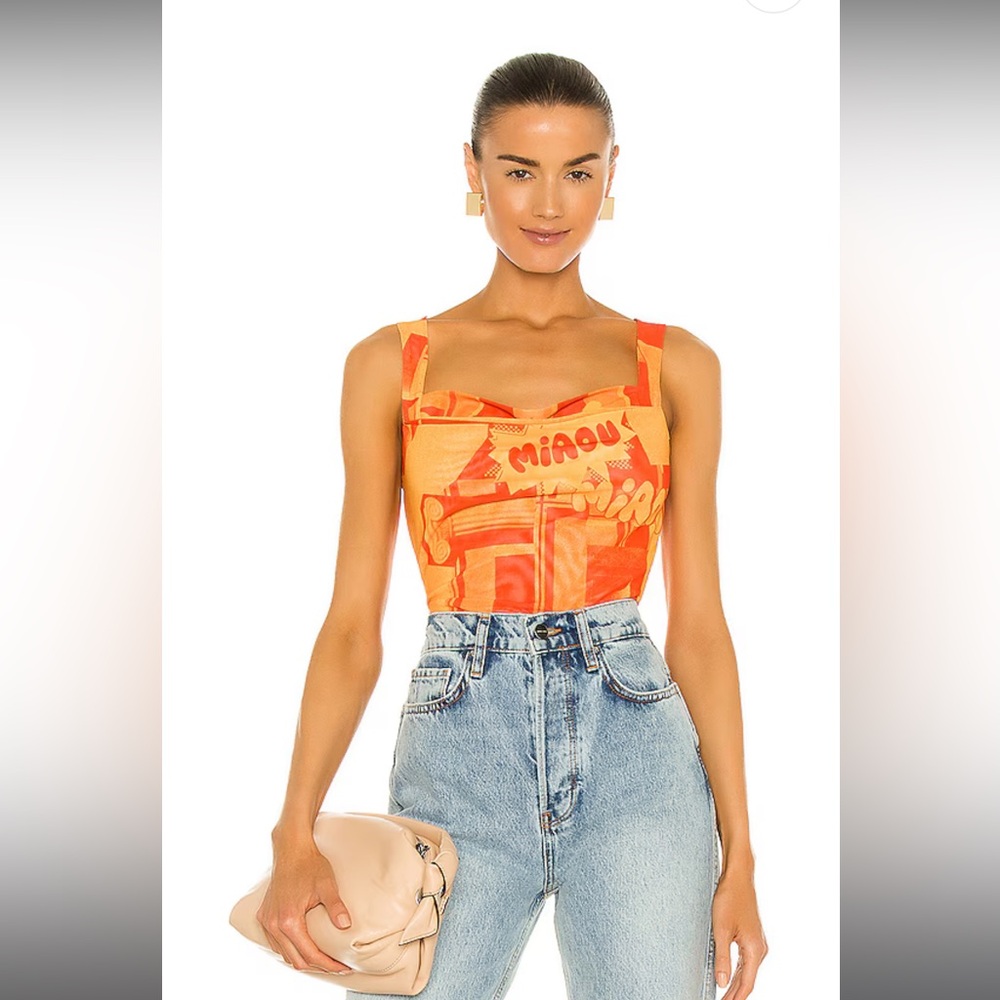 Miaou - Imogene Corset in Stone Orange - M